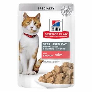 Hill's Hill’s Scıence Plan Sterilised Somonlu Gravy Pouch Kısırlaştırılmış Kedi Konservesi 85 Gr x 12